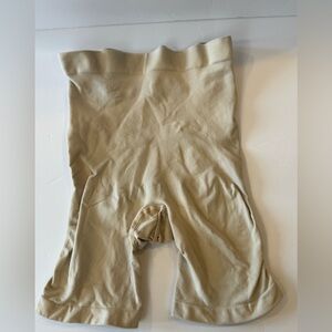 Skims Sz‎ Large Clay High-Waisted Seamless Sculpt Open-Gusset Shapewear Shorts